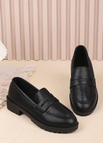 SHEIN Туфли лоферы черный з искусственная кожа, китай — демисезон (341743970)