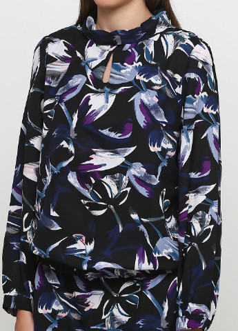 Костюм (блуза, юбка) Signature юбочный абстрактный чёрный кэжуал полиэстер