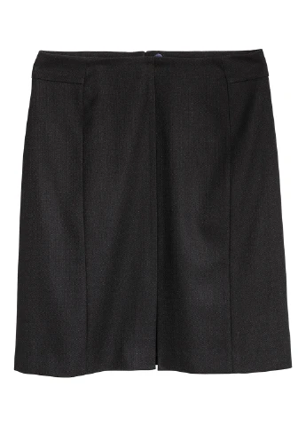 Черная кэжуал однотонная юбка H&M