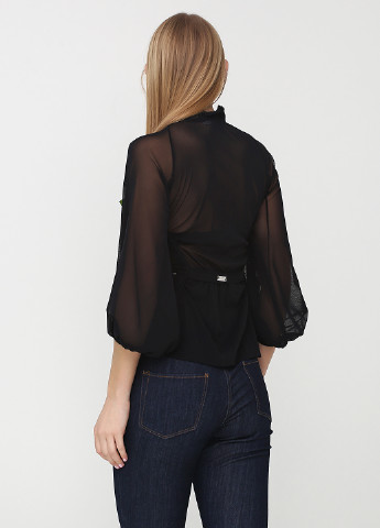 Черная демисезонная блуза Paola Frani