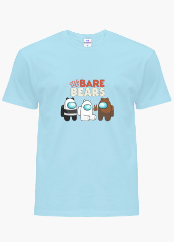 Блакитна демісезонна футболка дитяча вся правда про ведмедів (we bare bears) (9224-2668) MobiPrint