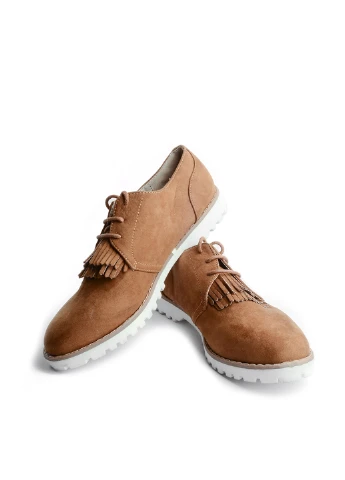 Lucky Shoes Туфлі дербі коричневий з штучна замша, — демісезон (159253374)