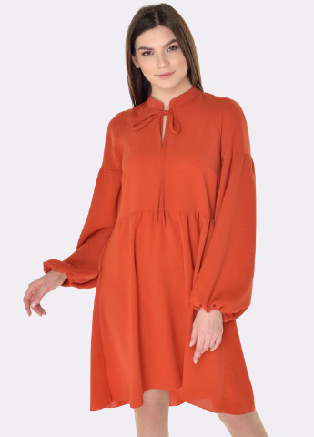 Терракотовое коктейльное платье Cat Orange