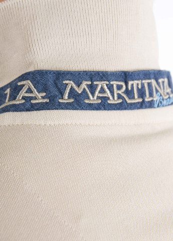 Светло-бежевая футболка-поло для мужчин La Martina однотонная