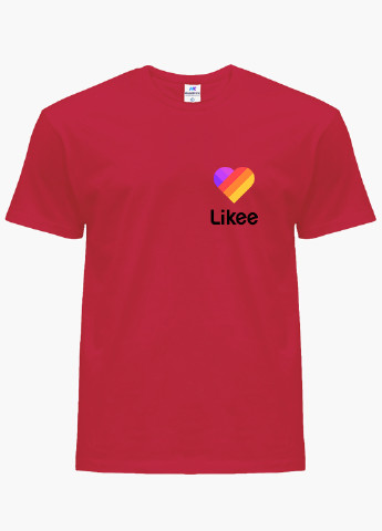 Красная демисезонная футболка детская лайк (likee)(9224-1035) MobiPrint