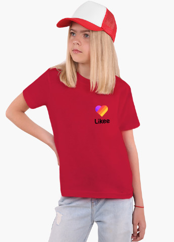 Червона демісезонна футболка дитяча лайк (likee) (9224-1035) MobiPrint