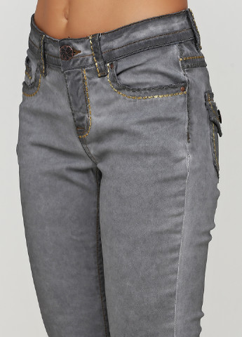 Серые демисезонные зауженные джинсы Heine