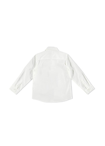 Белая кэжуал рубашка Brums с длинным рукавом