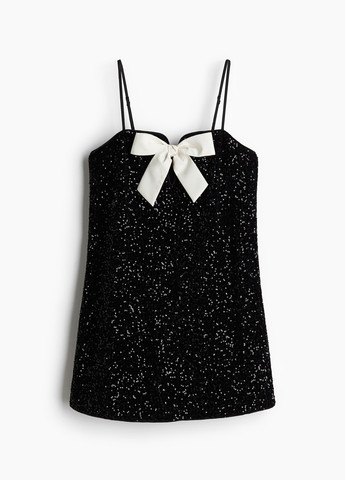Черное праздничный, коктейльное, вечернее платье H&M однотонное