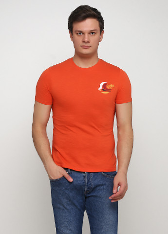 Оранжевая футболка Celio