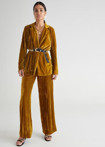 Светло-коричневые кэжуал демисезонные прямые брюки Gina Tricot