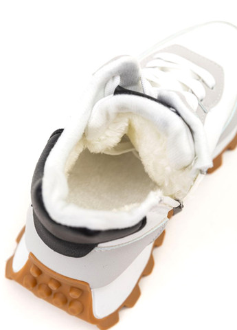 Осенние ботинки Fashion на тракторной подошве, со шнуровкой, с белой подошвой из искусственной кожи