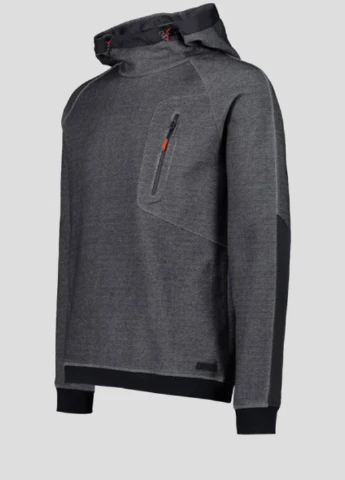 Темно-серый хлопковый худи тMan Sweat Fix Hood CMP (255240904)