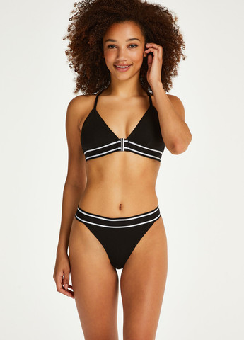 Чорно-білий топ бюстгальтер Hunkemoller без кісточок бавовна