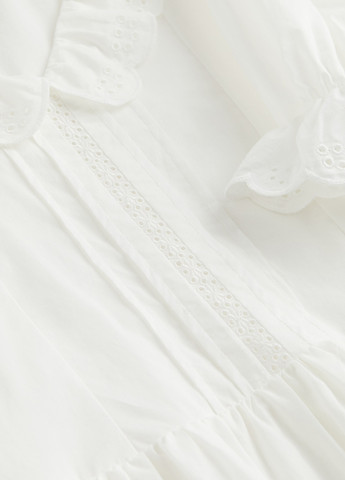 Белое кэжуал платье клеш H&M однотонное