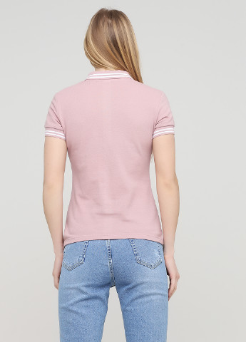 Бежевая женская футболка-футболка поло женская классическая цвет персиковый Melgo однотонная