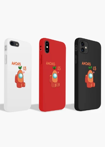 Чехол силиконовый Apple Iphone 7 Оранжевый Амонг Ас (Orange Among Us) (17361-2410) MobiPrint (219562106)