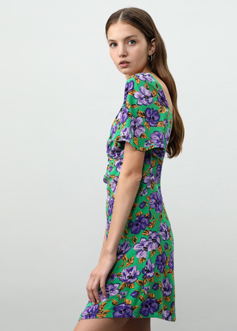 Зеленое кэжуал платье Lefties с цветочным принтом