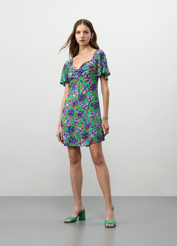 Зеленое кэжуал платье Lefties с цветочным принтом