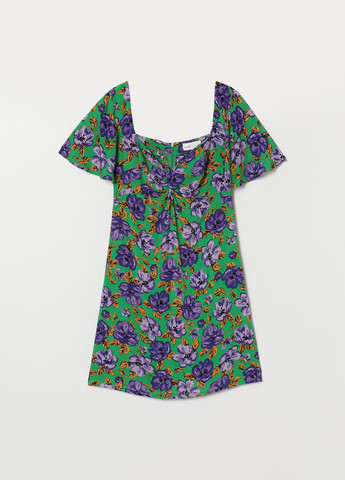 Зеленое кэжуал платье Lefties с цветочным принтом