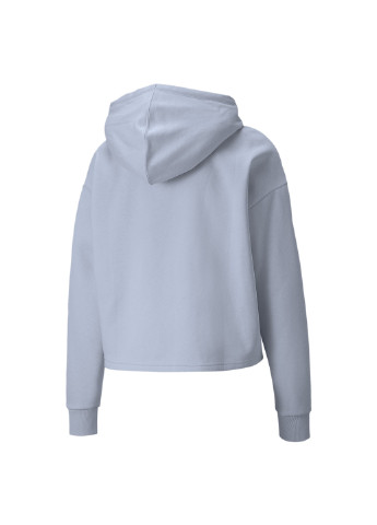 Синя спортивна толстовка essentials logo cropped women's hoodie Puma однотонна