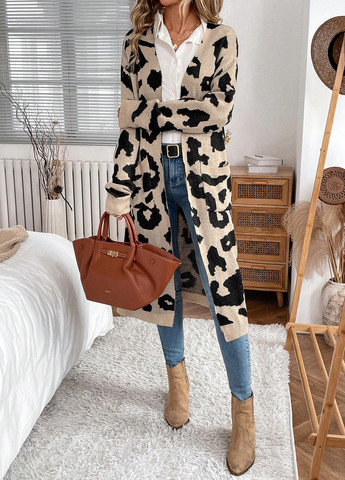 Бежевый демисезонный кардиган SHEIN