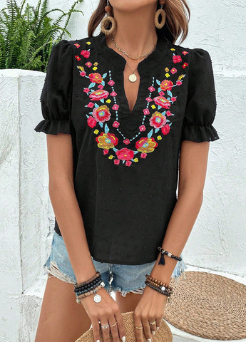 Чёрная блуза SHEIN