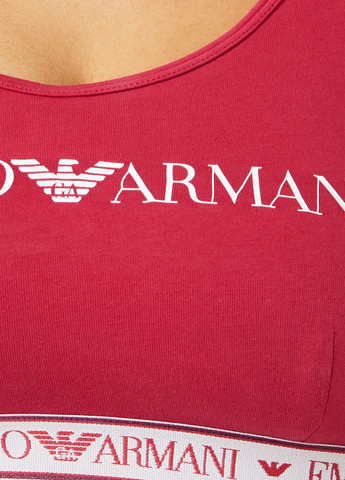 Малиновий топ бюстгальтер Emporio Armani без кісточок бавовна