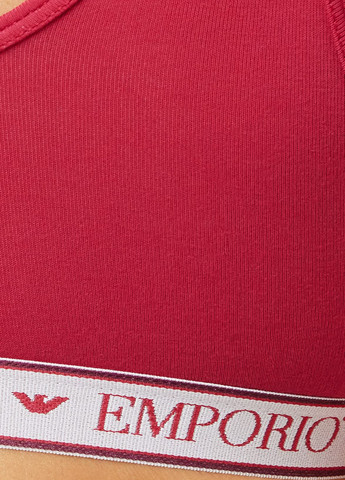 Малиновий топ бюстгальтер Emporio Armani без кісточок бавовна