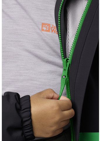 Черная демисезонная куртка куртка-трансформер Jack Wolfskin 1610081_E0206