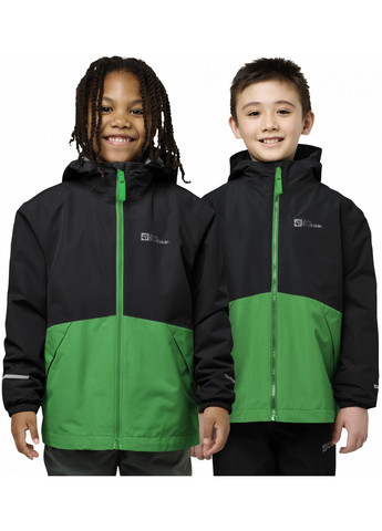 Черная демисезонная куртка куртка-трансформер Jack Wolfskin 1610081_E0206