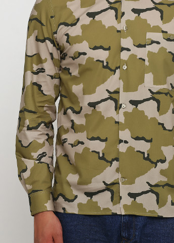 Оливковая кэжуал рубашка камуфляжная Minimum