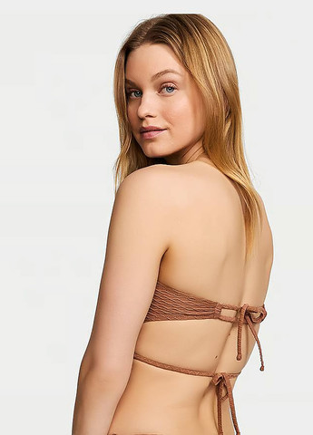 Світло-коричневий літній купальник (ліф, трусики) роздільний, бандо Victoria's Secret