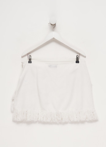 Белая кэжуал однотонная юбка PrettyLittleThing а-силуэта (трапеция)
