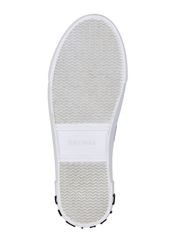 Белые слипоны Tommy Hilfiger с логотипом, с белой подошвой однотонные