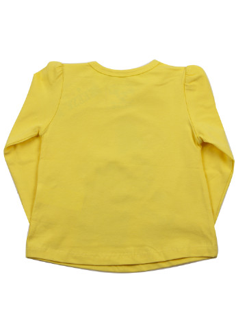 Желтый демисезонный кэжуал лонгслив Breeze с рисунком