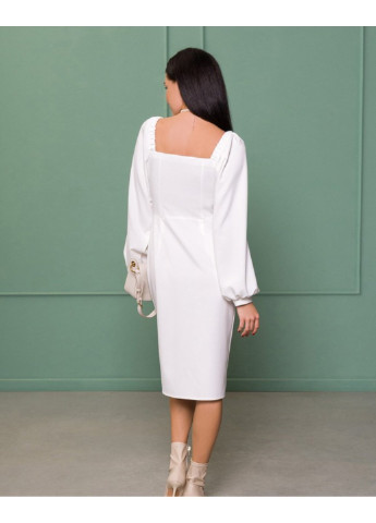 Білий вечірня сукня sa-377 s теракотовий ISSA PLUS однотонна
