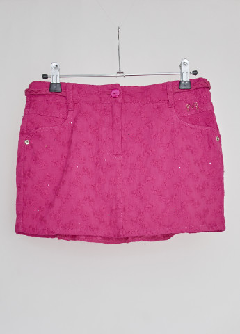 Розово-лиловая кэжуал фактурная юбка Marasil