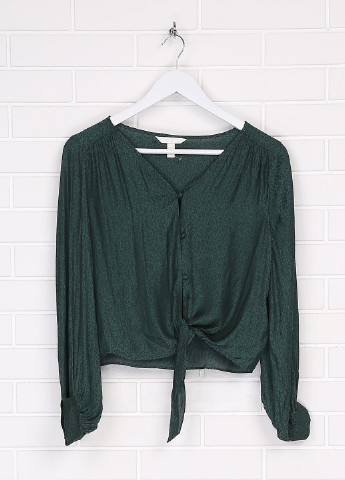 Темно-зеленая демисезонная блуза для кормящих мам H&M