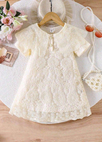 Кремовое платье SHEIN (366268254)