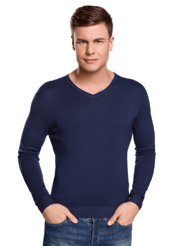 Синій демісезонний пуловер пуловер Oodji