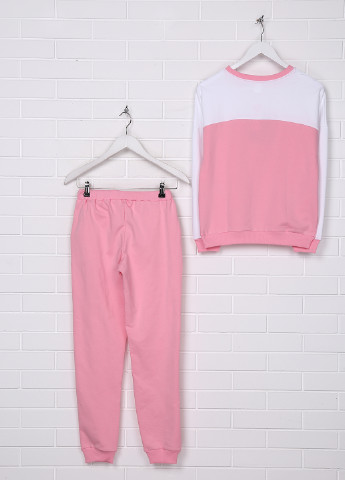Рожевий демісезонний костюм (свитшот, брюки) брючний Роза