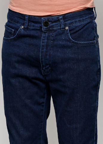 Темно-синие демисезонные прямые джинсы Wampum