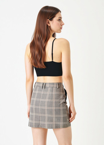 Бежевая кэжуал в клетку юбка Sinsay