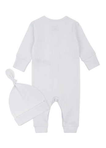 Білий демісезонний комплект (шапка, чоловічок) KRAKO