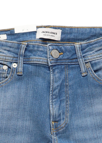 Синие демисезонные скинни джинсы Jack & Jones