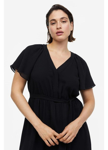 Черное кэжуал платье H&M однотонное