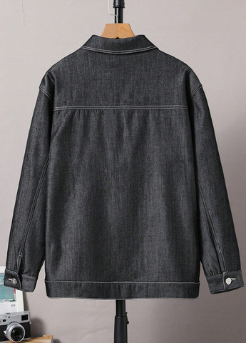 Чорна демісезонна куртка SHEIN