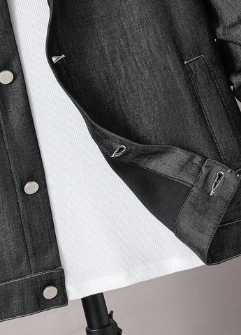 Чорна демісезонна куртка SHEIN