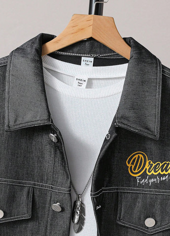 Чорна демісезонна куртка SHEIN